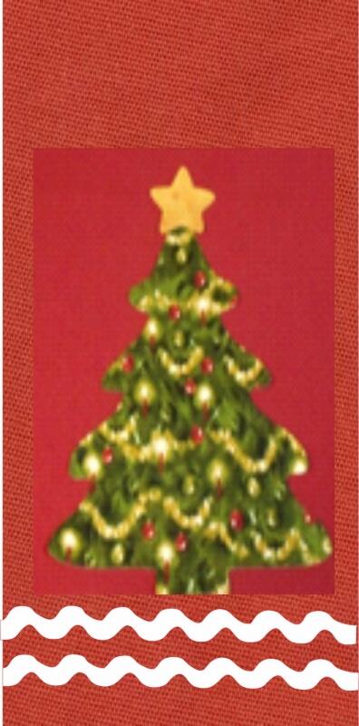 Towel Applique Kit - Christmas Tree Laser Cut (Price: Kit)