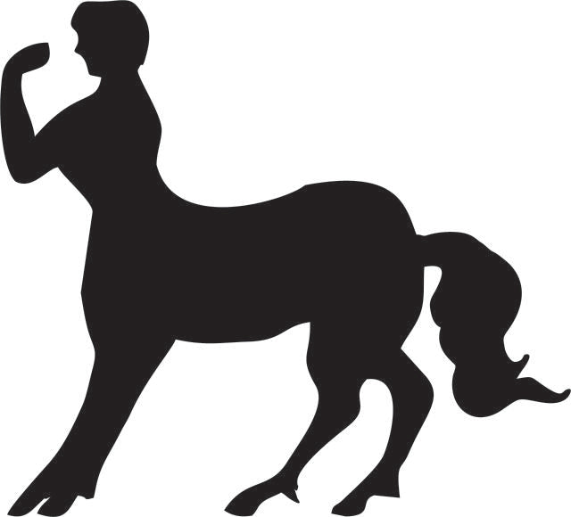 Centaur - Half Horse/Half Man Silhouette Laser Cut Appliques