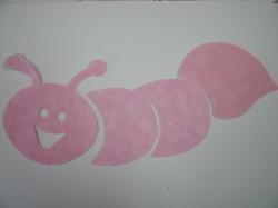 Worm Set One Color Laser Cut Appliques