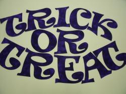 TRICK OR TREAT Letters Ravie Design Laser Cut Appliques