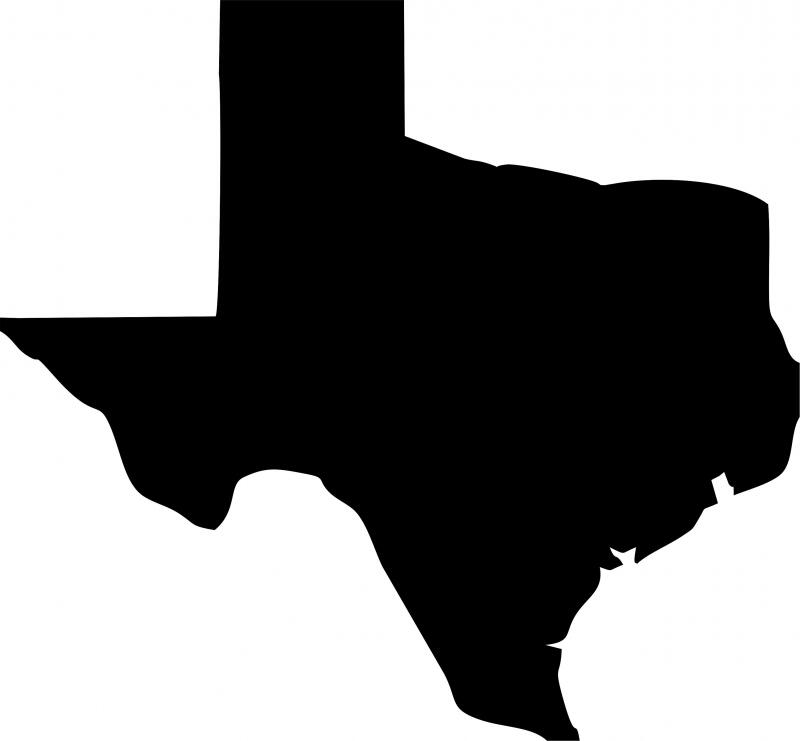 Texas Silhouette Laser Cut Appliques