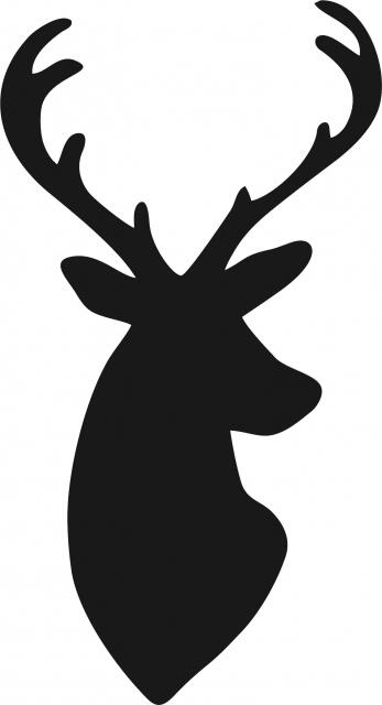 Deer Head #1 Silhouette Laser Cut Appliques