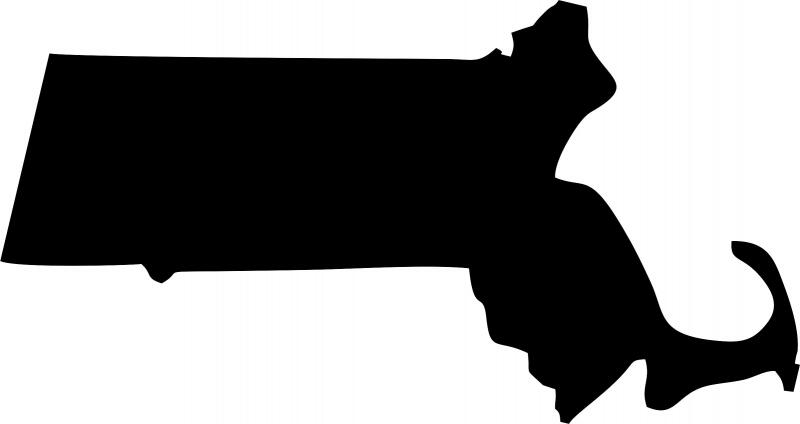 Massachusetts Silhouette Laser Cut Appliques