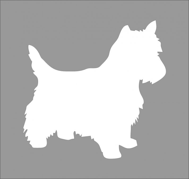 Dog - Westie Laser Silhouettes