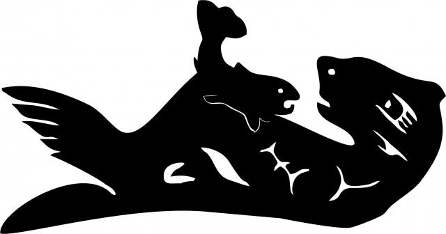 Otter Symbol Laser Cut Appliques
