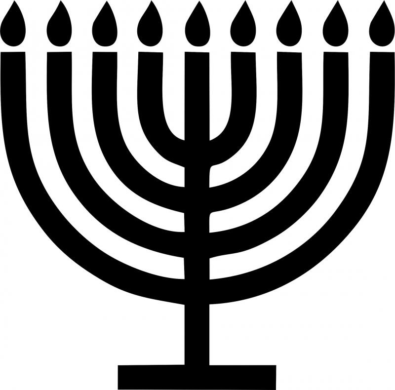 Menorah Laser Cut Silhouette