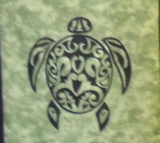 Turtle Symbol Silhouette Die Cut Appliques