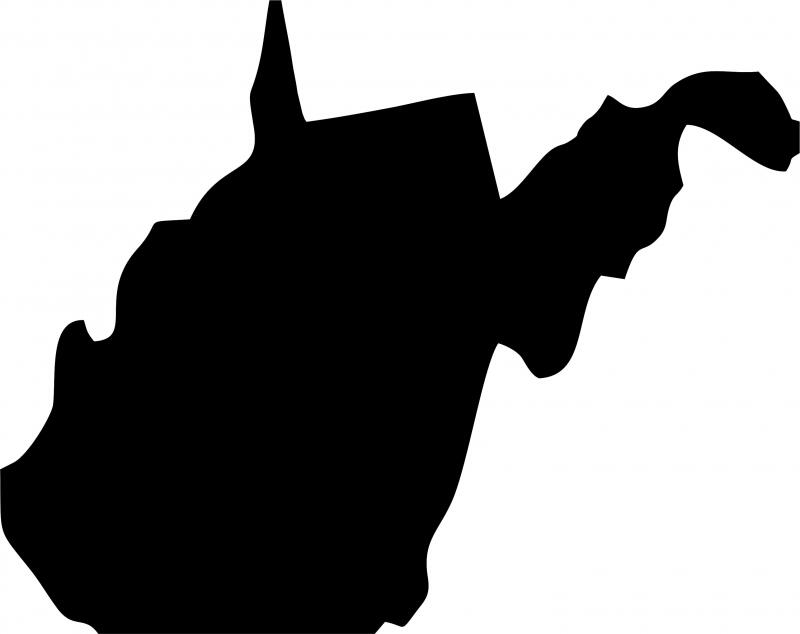 West Virginia Silhouette Laser Cut Appliques