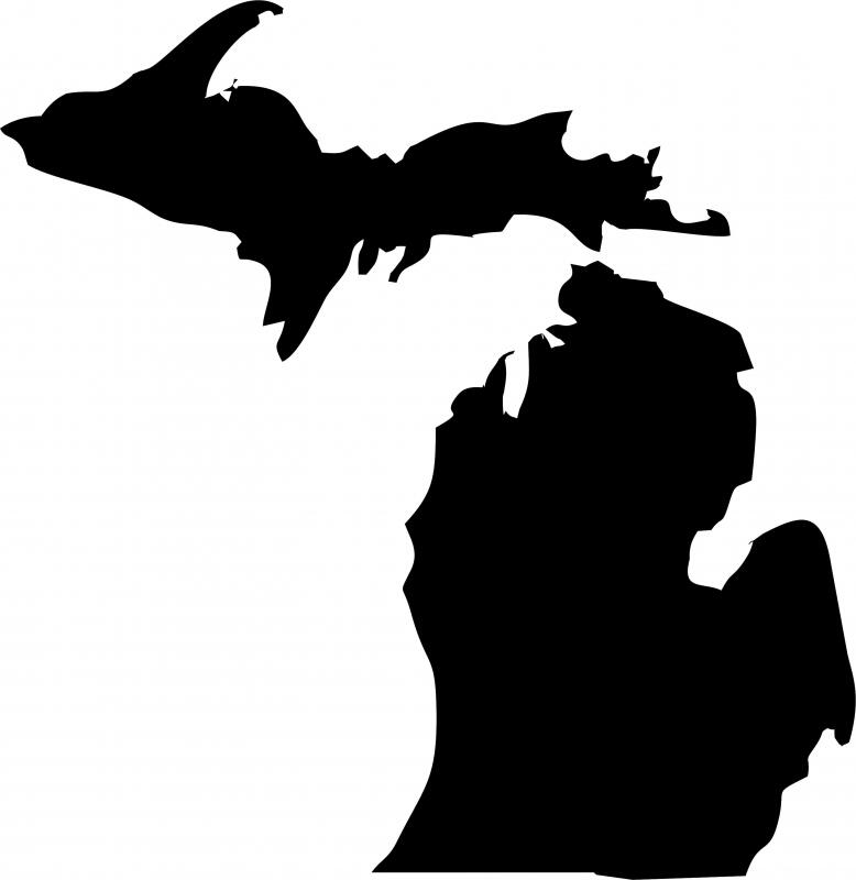 Michigan Silhouette Laser Cut Appliques