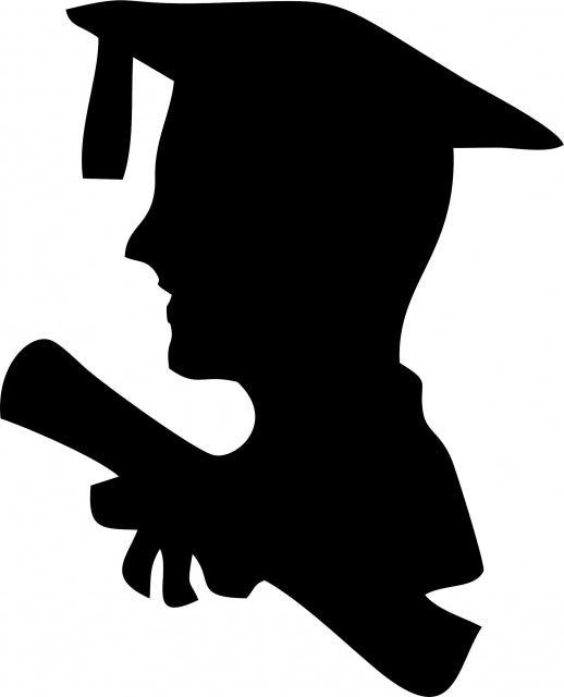 Graduation Boy Laser Cut Siilhouettes