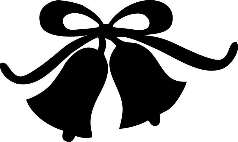 Wedding Bells Silhouette Laser Cut Appliques (Size: 10"W)