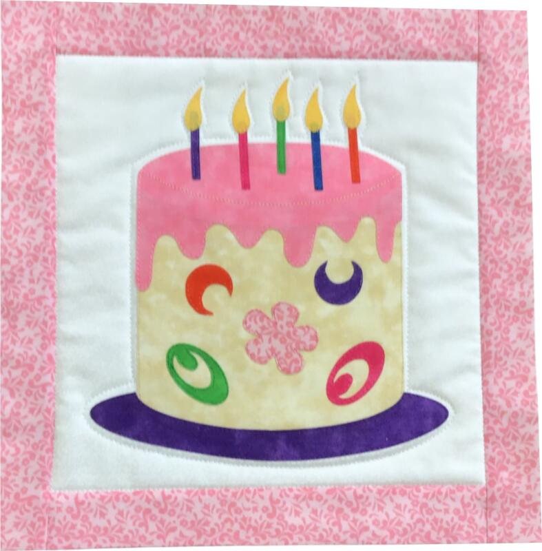 Mini Quilt - Birthday Cake
