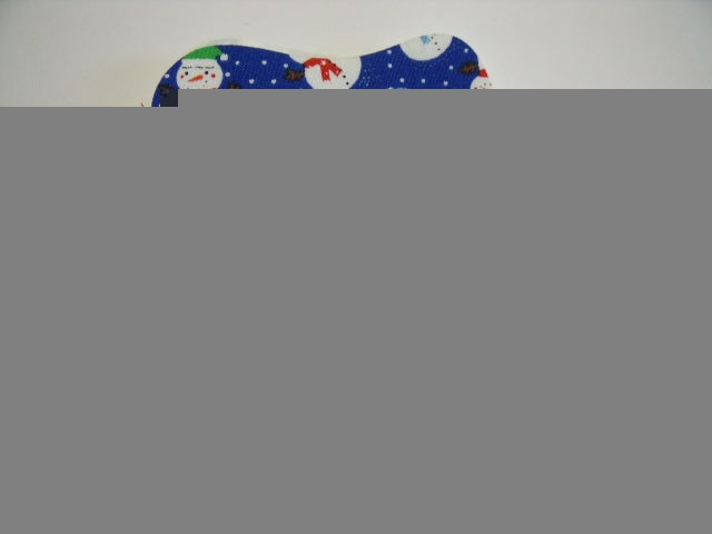 Christmas Stocking Laser Cut Appliques (Size: with FUSIBLE - 5"H, Color: Blue Snowman , Direction: Facing right)