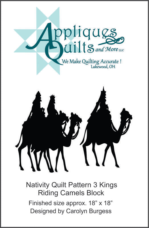 Pattern - Nativity 3 Kings Riding Quilt Block