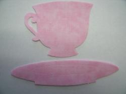 Tea Cup and Saucer Laser Cut Appliques