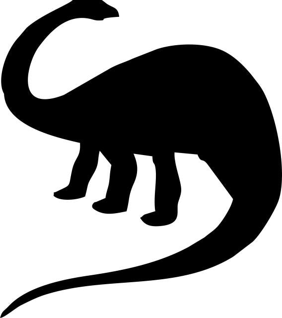 Brachiosaurus Silhouette Laser Cut Appliques