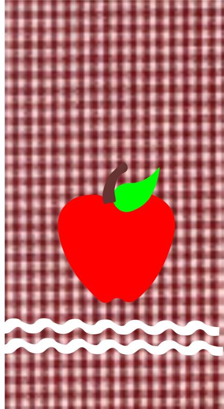 Towel Applique Kit - Apple