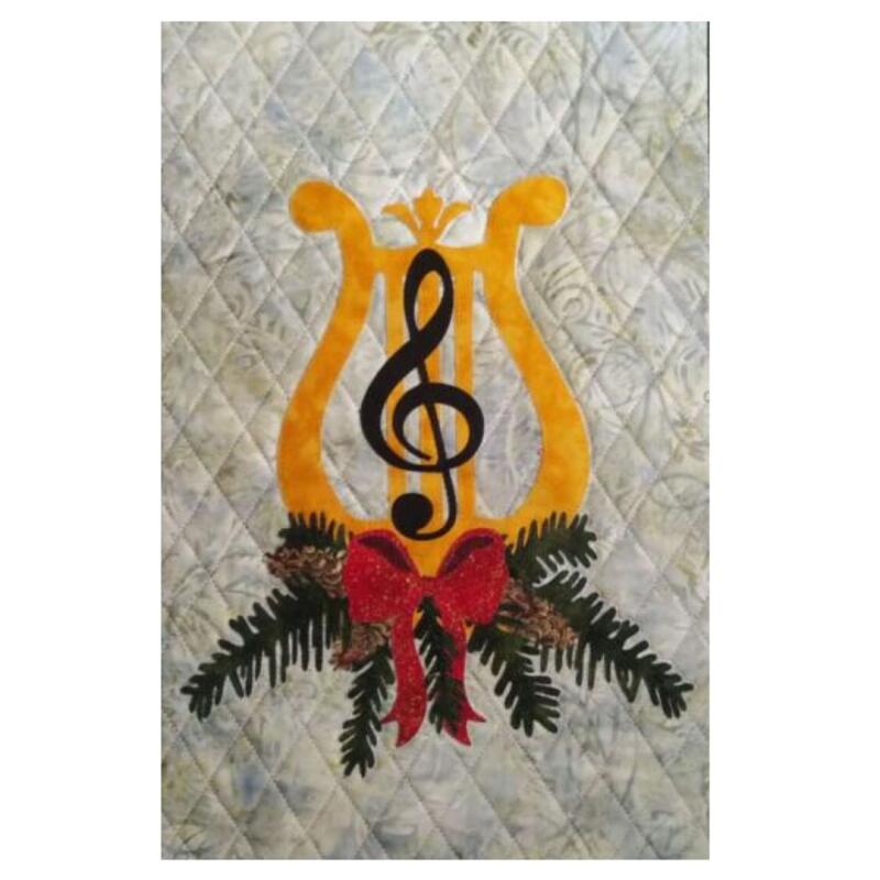 KIT - Christmas Harp Laser Cut Appliques