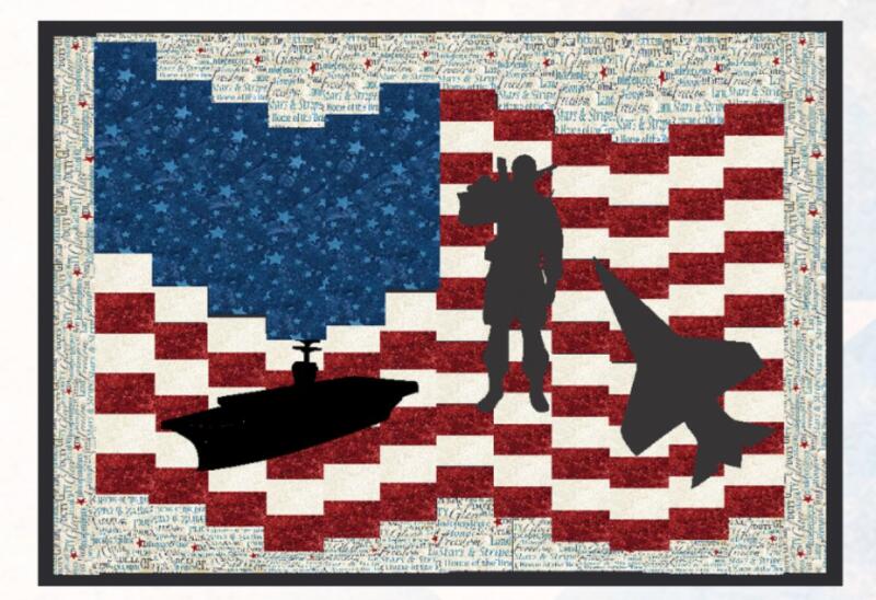 Salute to Service Flag Quilt Laser Cut