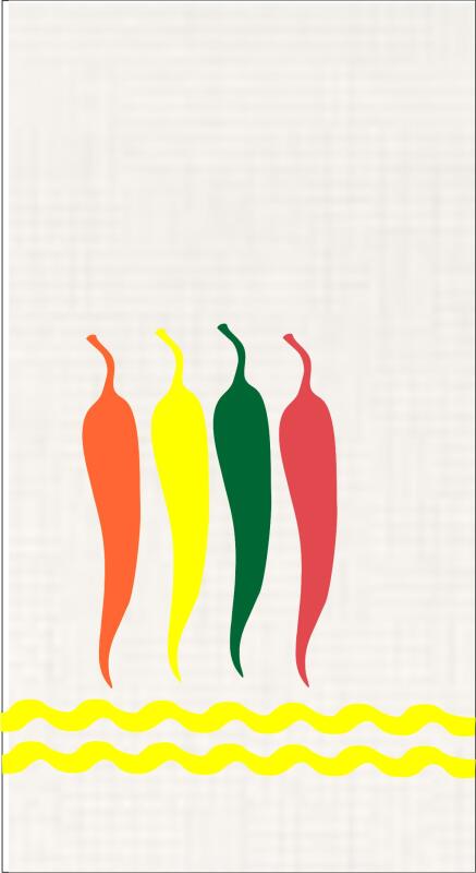 Towel Applique Kit - Chili Peppers