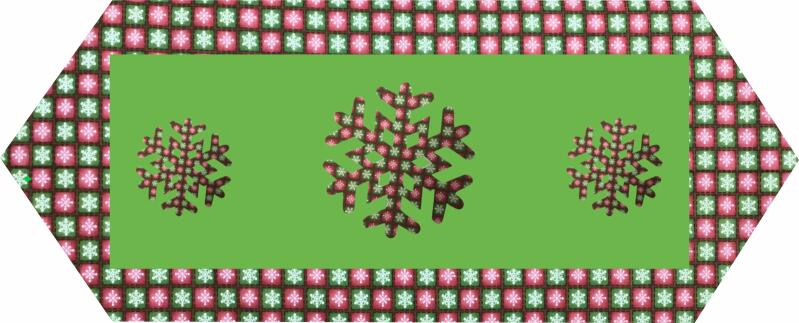 10 Minute Table Runner - Snowflakes