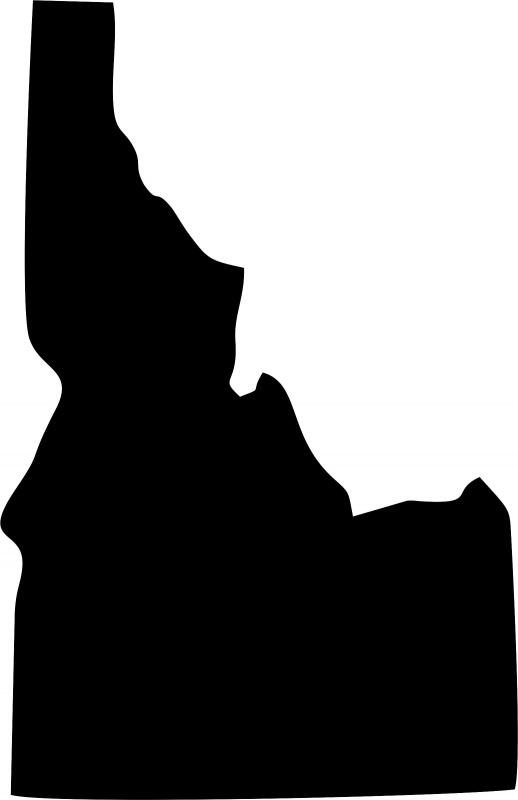 Idaho Silhouette Laser Cut Appliques