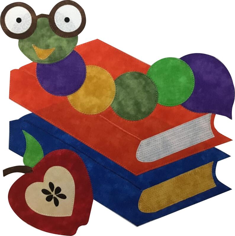 KIT - Bookworm Laser Cut Applique
