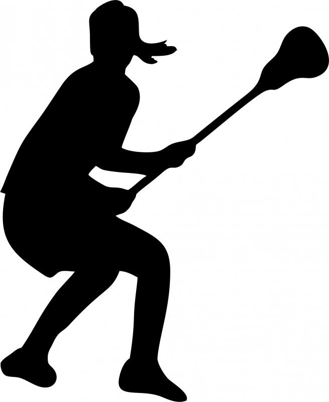 Lacrosse Player #2 Silhouette Laser Cut Appliques