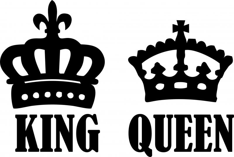 King & Queen Set Laser Cut Silhouettes
