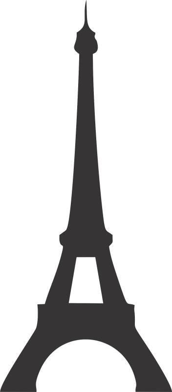 Eiffel Tower Silhouette Laser Cut Appliques