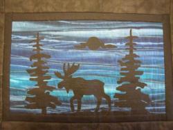 Moon with Cloud Silhouette Laser Cut Appliques