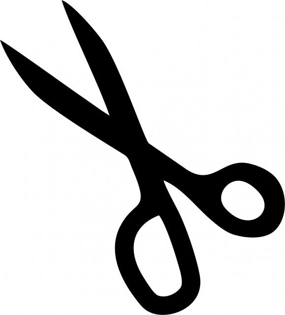 Scissors Silhouette Laser Cut Appliques