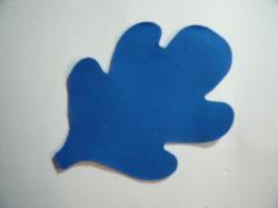 Oak Leaf #2 Laser Cut Appliques (Size: with FUSIBLE - 5"H, Color: Blue )