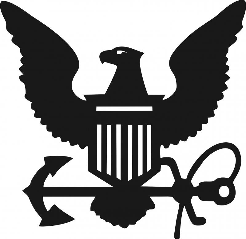 Navy Symbol Silhouette Die Cut Appliques (Size: 10"H)