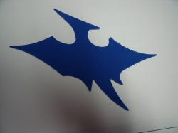 Dinosaur - Pterodactyl Laser Cut Appliques (Size: with FUSIBLE - 7"W, Color: Blue , Direction: Facing left)