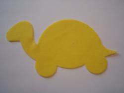 Turtle Laser Cut Appliques (Size: 5"W, Color: Yellow , Direction: Facing left)
