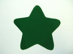 Christmas Star Laser Cut Appliques (Size: 6", Color: Green )