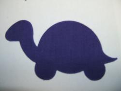 Turtle Laser Cut Appliques (Size: 5"W, Color: Purple , Direction: Facing left)
