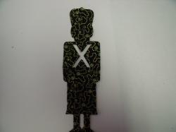 Christmas Toy Soldier Laser Cut Appliques (Size: 5"H, Color: Black Baubles & Beads)