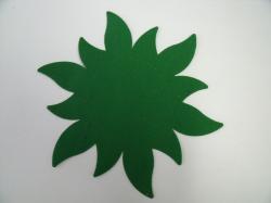 Sun Laser Cut Appliques (Size: 6", Color: Green )