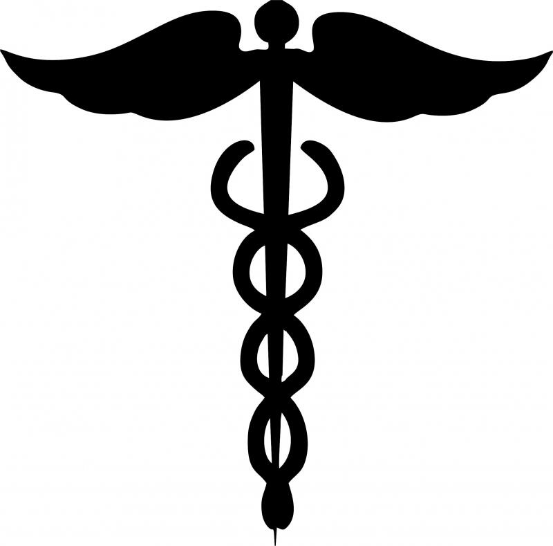 Medical Symbol Laser Cut Appliques (Size: with FUSIBLE - 10"H)
