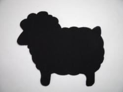 Lamb Laser Cut Appliques (Size: 4"W, Color: Black , Direction: Facing left)