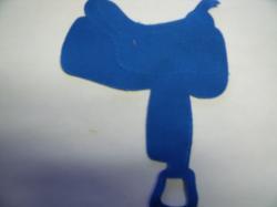Saddle Laser Cut Appliques (Size: 6"H, Color: Blue , Direction: Facing left)