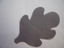 Oak Leaf #2 Laser Cut Appliques (Size: 4"H, Color: Gray )