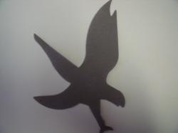 Eagle Laser Cut Appliques (Size: 6"W, Color: Gray , Direction: Facing left)