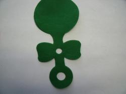Rattle Laser Cut Appliques (Size: 5"H, Color: Green )