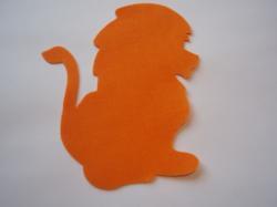 Lion Laser Cut Appliques (Size: 4"H , Color: Orange , Direction: Facing right)