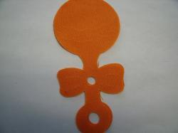 Rattle Laser Cut Appliques (Size: 6"H, Color: Orange )