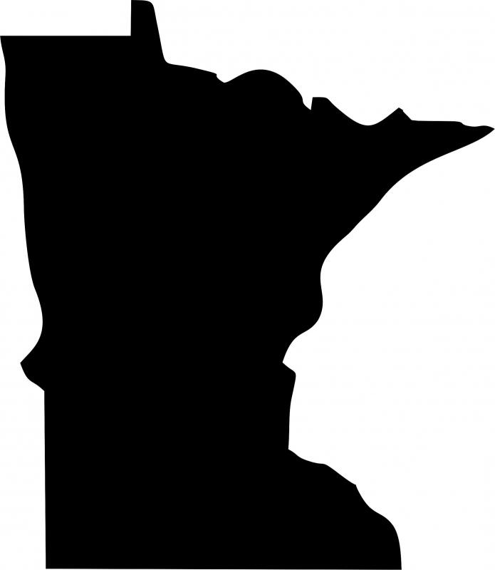 Minnesota Silhouette Laser Cut Appliques (Size: 9"H)