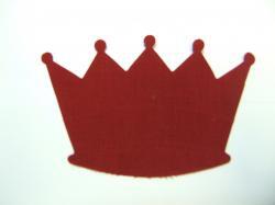 Crown Laser Cut Appliques (Size: 6"W, Color: Red )